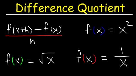 Difference quotient - The difference quotient is an approximation to the derivative f'(a). The symmetric difference quotient of f at a is the quotient. The symmetric difference quotient is the average of the difference quotients for positive and negative values of h. It is usually a much better approximation to the derivative f ' (a) than the one-sided difference ...